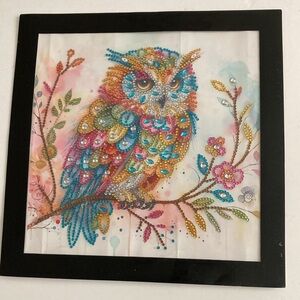 Homemade OWL From Rock crystal  30x30 cm